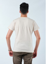 Balık Baskılı Kısa Kollu Beyaz Erkek T-Shirt